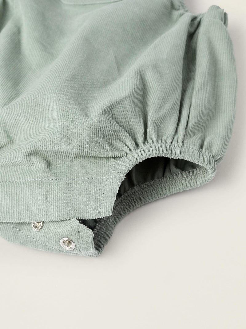 Ensemble velours côtelé, bretelles réglables NOVEAUX NATURE Vert clair - Kiabi