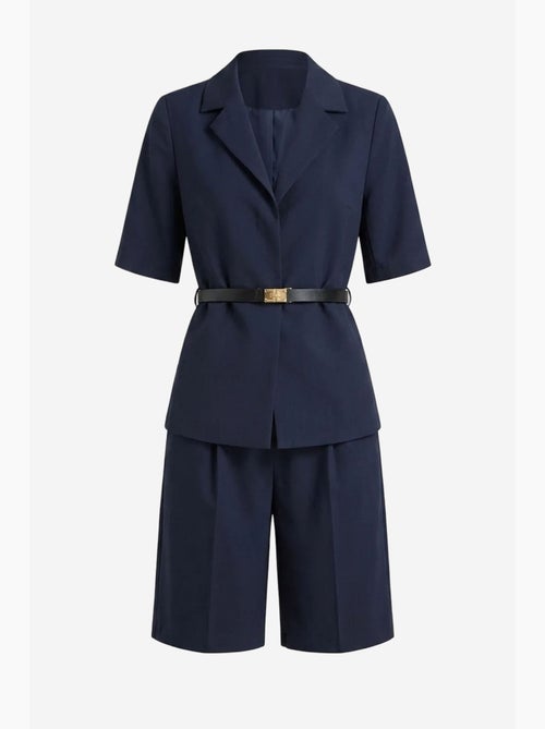 Ensemble veste courte et pantalon large ceinturé my fashion - Kiabi Ensemble veste courte et pantalon large ceinturé my fashion - Kiabi