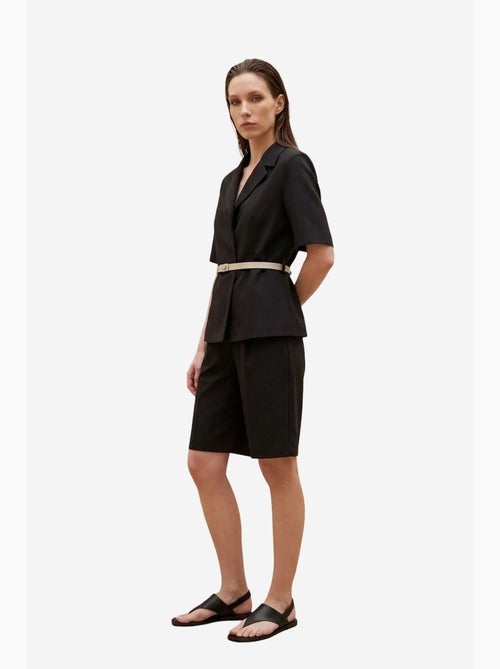 Ensemble veste courte et pantalon large ceinturé my fashion - Kiabi Ensemble veste courte et pantalon large ceinturé my fashion - Kiabi