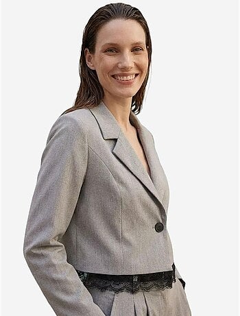 Ensemble veste courte et pantalon large my fashion