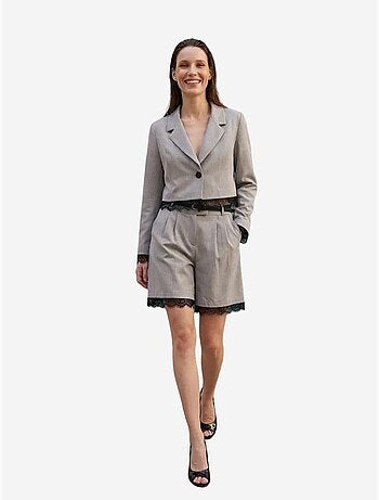 Ensemble veste courte et pantalon large my fashion