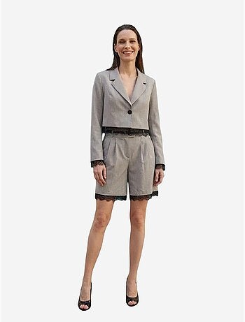 Ensemble veste courte et pantalon large my fashion