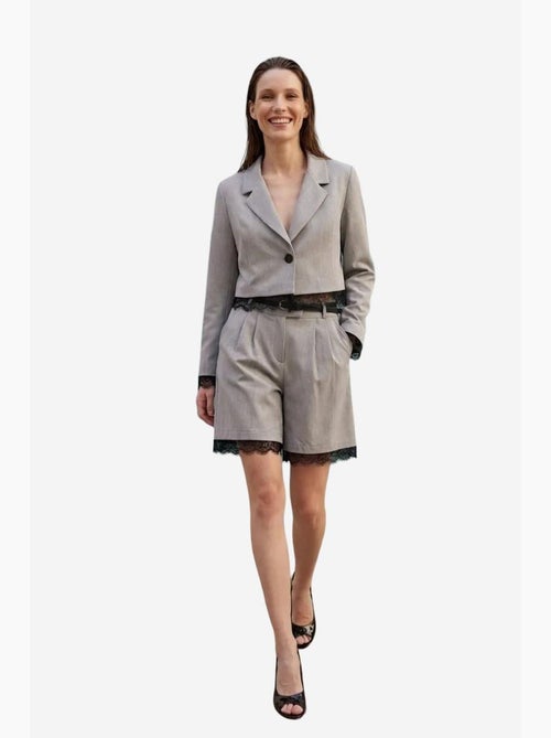 Ensemble veste courte et pantalon large my fashion - Kiabi Ensemble veste courte et pantalon large my fashion - Kiabi