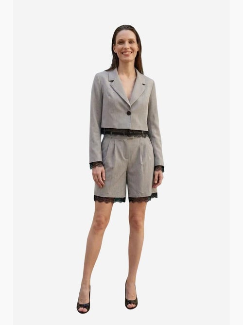 Ensemble veste courte et pantalon large my fashion - Kiabi Ensemble veste courte et pantalon large my fashion - Kiabi
