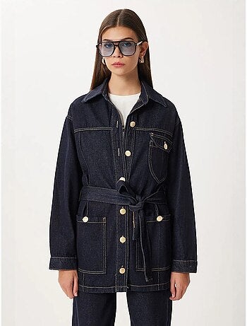 Ensemble veste en jean et pantalon large istanbul