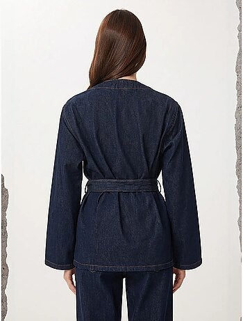 Ensemble veste et pantalon large en gabardine de coton istanbul