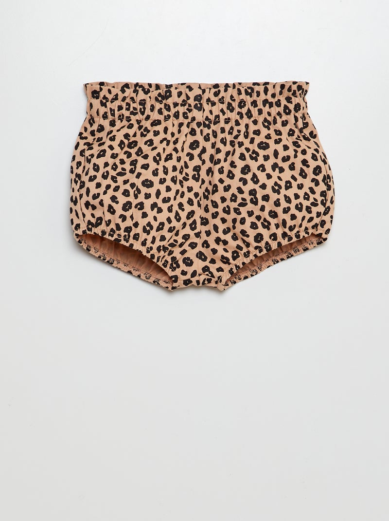 Ensemble veste + t-shirt + short + collants - 4 pièces Beige - Kiabi