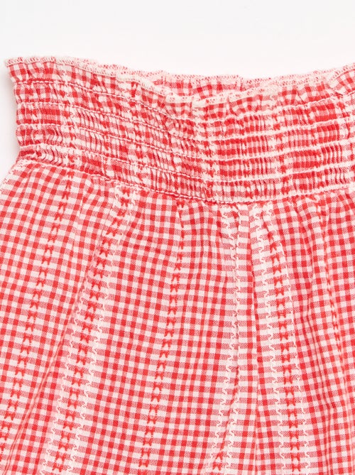 Ensemble vichy 2 pièces blouse + pantalon - Kiabi