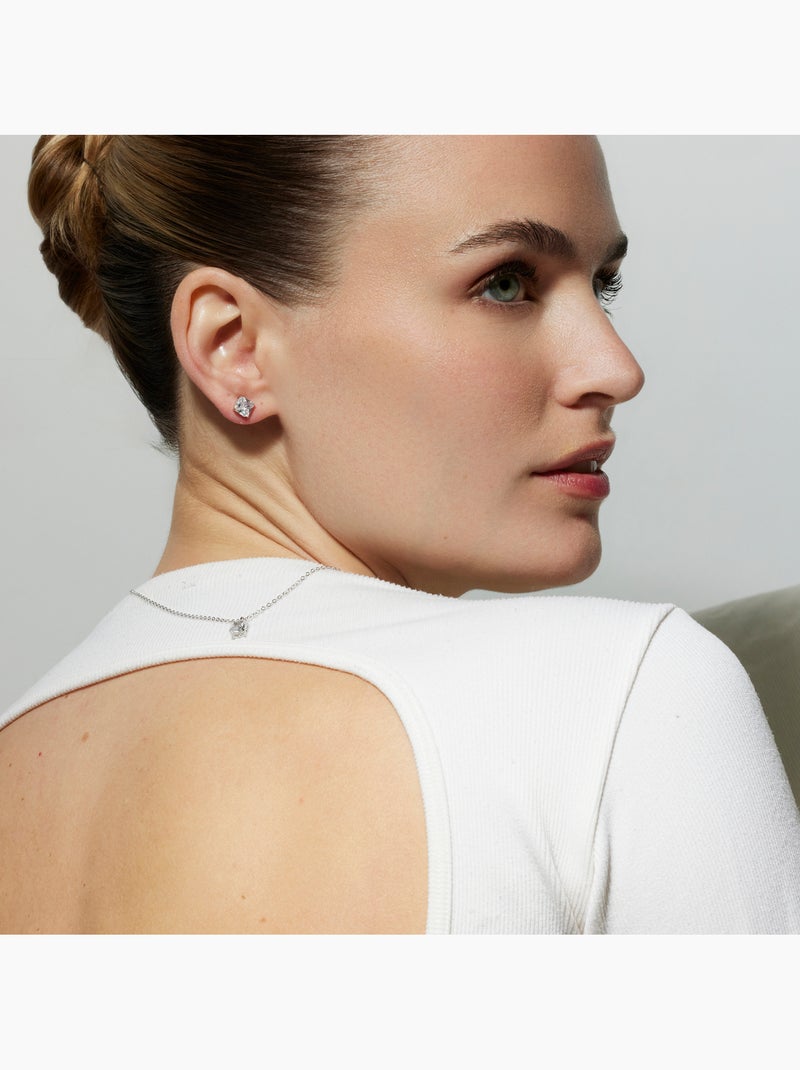 Ensembles en argent sterling 925 avec zircone brillante, finition rhodium - Jacue Blanc - Kiabi