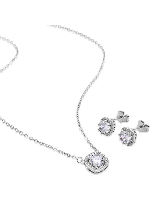 Ensembles en argent sterling 925 avec zircone brillante, finition rhodium - Midfo - Kiabi