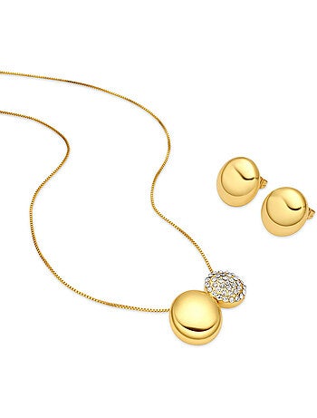 Ensembles en zircone brillante finition or jaune 18 carats - Mupio