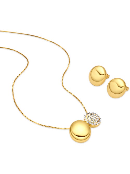 Ensembles en zircone brillante finition or jaune 18 carats - Mupio - Kiabi