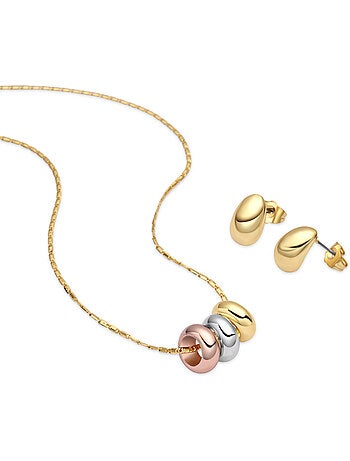 Ensembles finition rhodium, or jaune et or rose 18 carats - Khak
