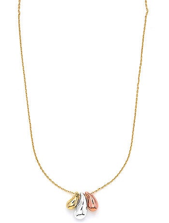 Ensembles finition rhodium, or jaune et or rose 18 carats - Necon