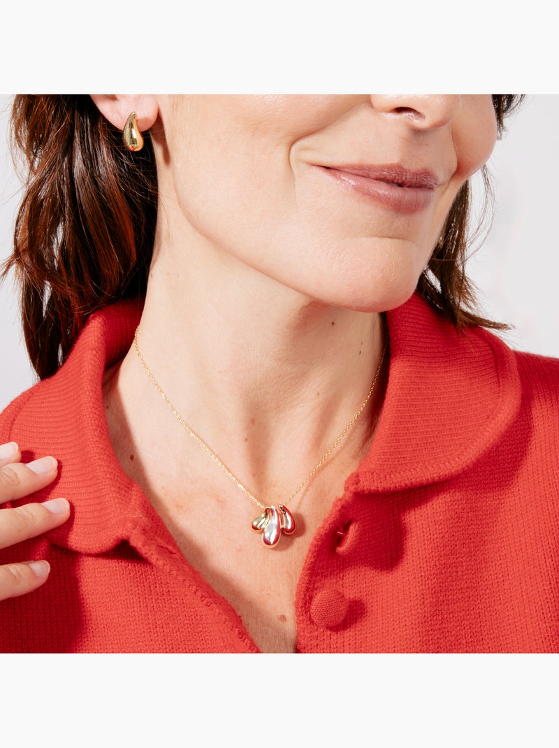 Ensembles finition rhodium, or jaune et or rose 18 carats - Necon Blanc - Kiabi