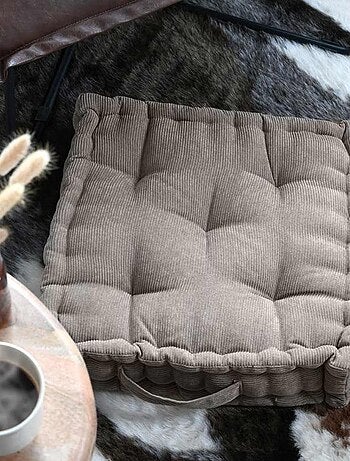 Épais coussin de sol en velours côtelé