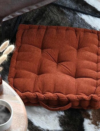 Épais coussin de sol en velours côtelé