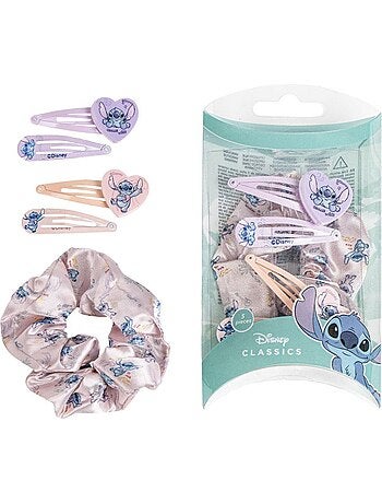Épingles cheveux enfant Stitch : 4 épingles + 1 chouchou