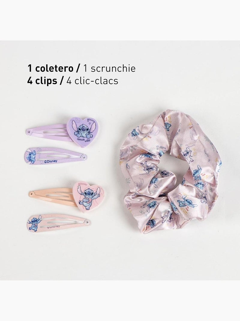 Épingles cheveux enfant Stitch : 4 épingles + 1 chouchou Multicolore - Kiabi