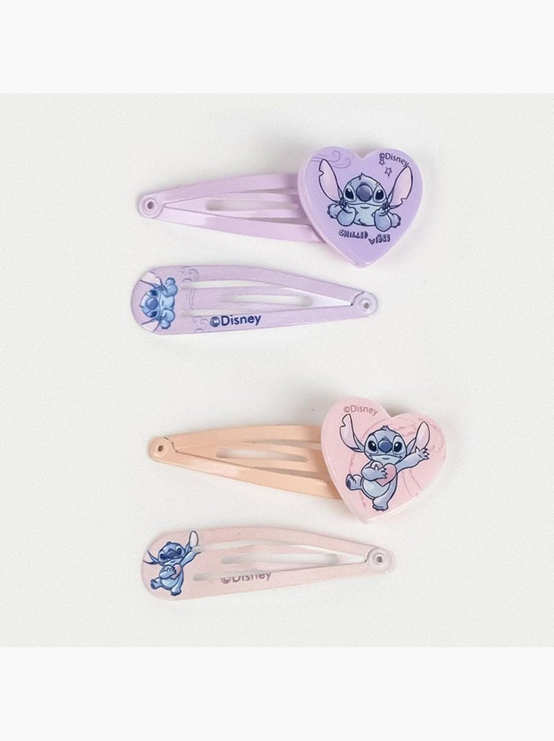 Épingles cheveux enfant Stitch : 4 épingles + 1 chouchou Multicolore - Kiabi