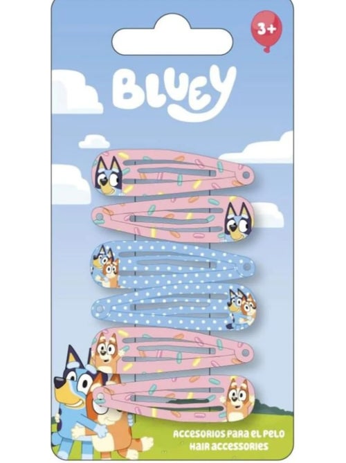 Épingles cheveux multicolores enfant Bluey : lot de 6 - Kiabi