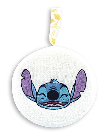 Éponge de Bain Brodée - DISNEY - Stitch - Mousse Onctueuse Ultra-Douce Absorbante