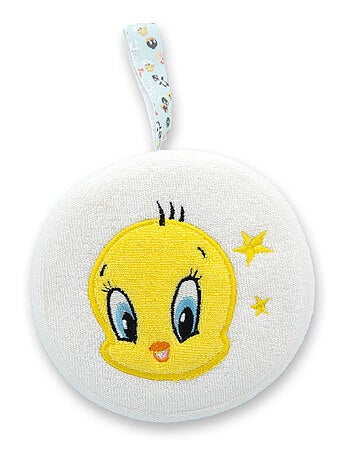 Éponge de Bain Brodée - LOONEY TUNES - Titi - Mousse Onctueuse Ultra-Douce Absorbante