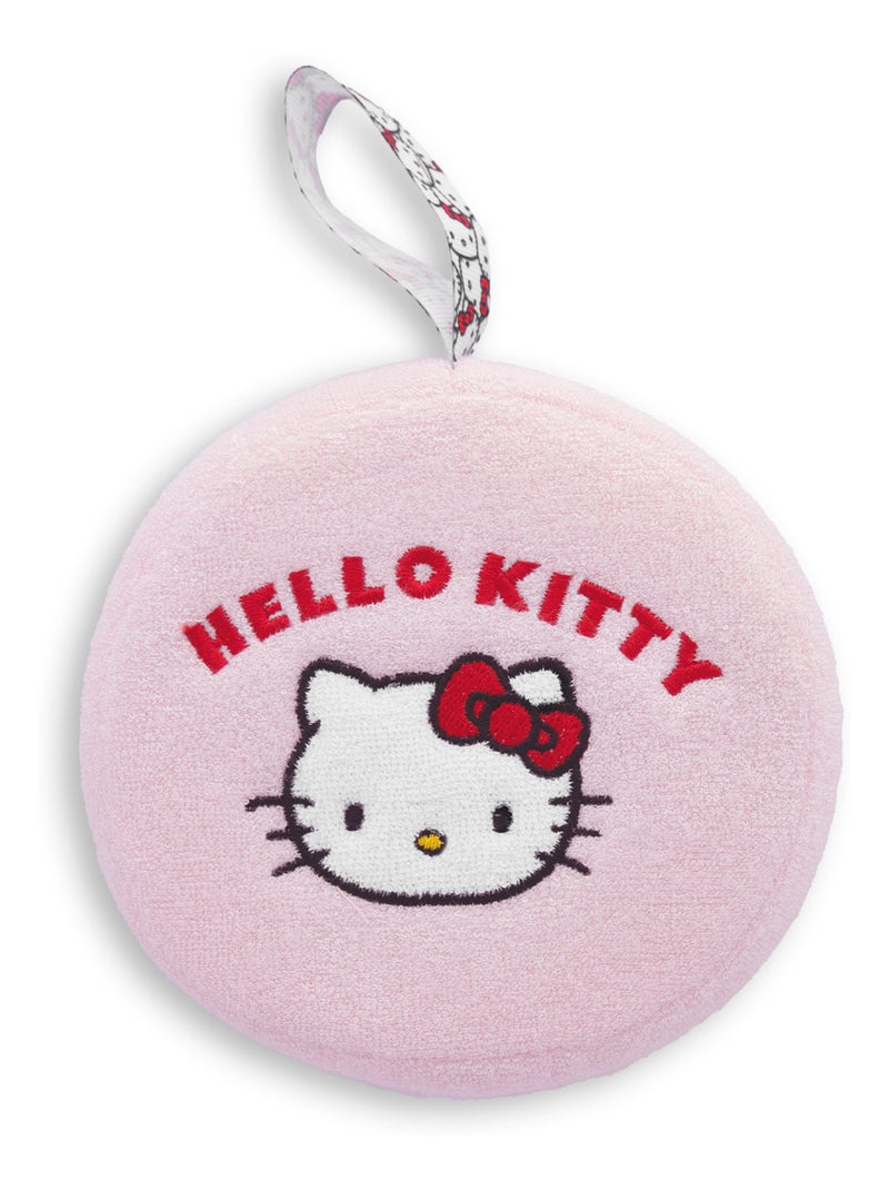 Éponge de Bain Brodée Bébé - Hello Kitty - Mousse Onctueuse Ultra-Douce Absorbante Blanc Rouge - Kiabi