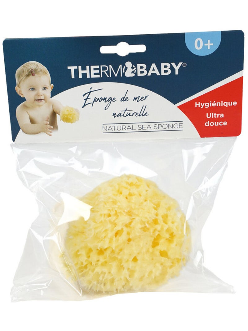 Eponge de mer - thermobaby - honeycomb - naturelle, durable et douce - jaune Jaune - Kiabi