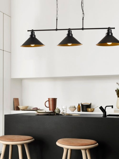 ERIKA Suspension industreille noire 3 ampoules - Kiabi