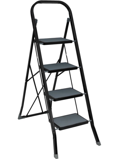 Escabeau 4 marches pliable en métal - Kiabi Escabeau 4 marches pliable en métal - Kiabi