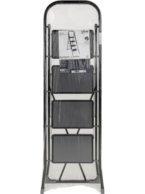 Escabeau 4 marches pliable en métal - Kiabi Escabeau 4 marches pliable en métal - Kiabi