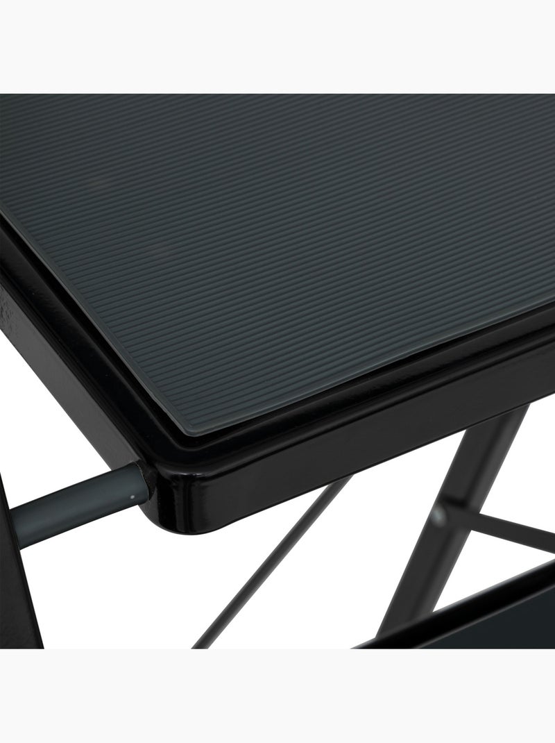 Escabeau 4 marches pliable en métal Noir - Kiabi