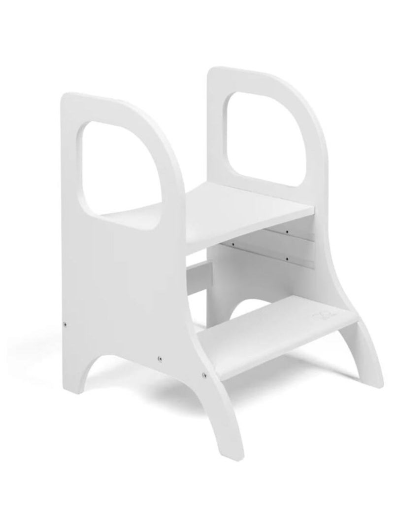 Escabeau-marchepied à hauteur réglable Blanc - Kiabi