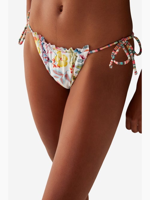 Escape bas de bikini à motif floral et détail volanté penti - Kiabi