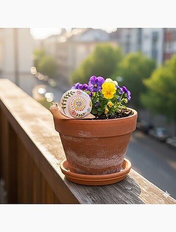 Escargot décor floral de jardin