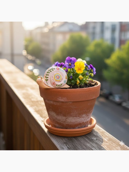 Escargot décor floral de jardin - Kiabi Escargot décor floral de jardin - Kiabi