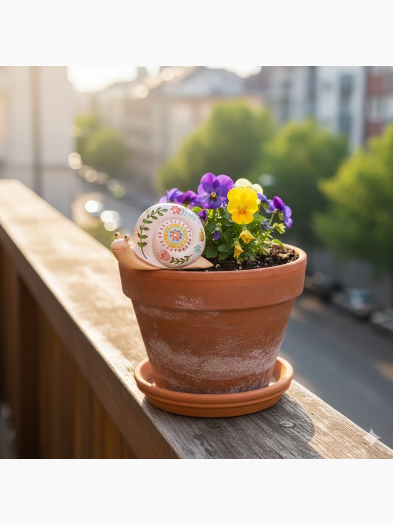 Escargot décor floral de jardin Rose - Kiabi