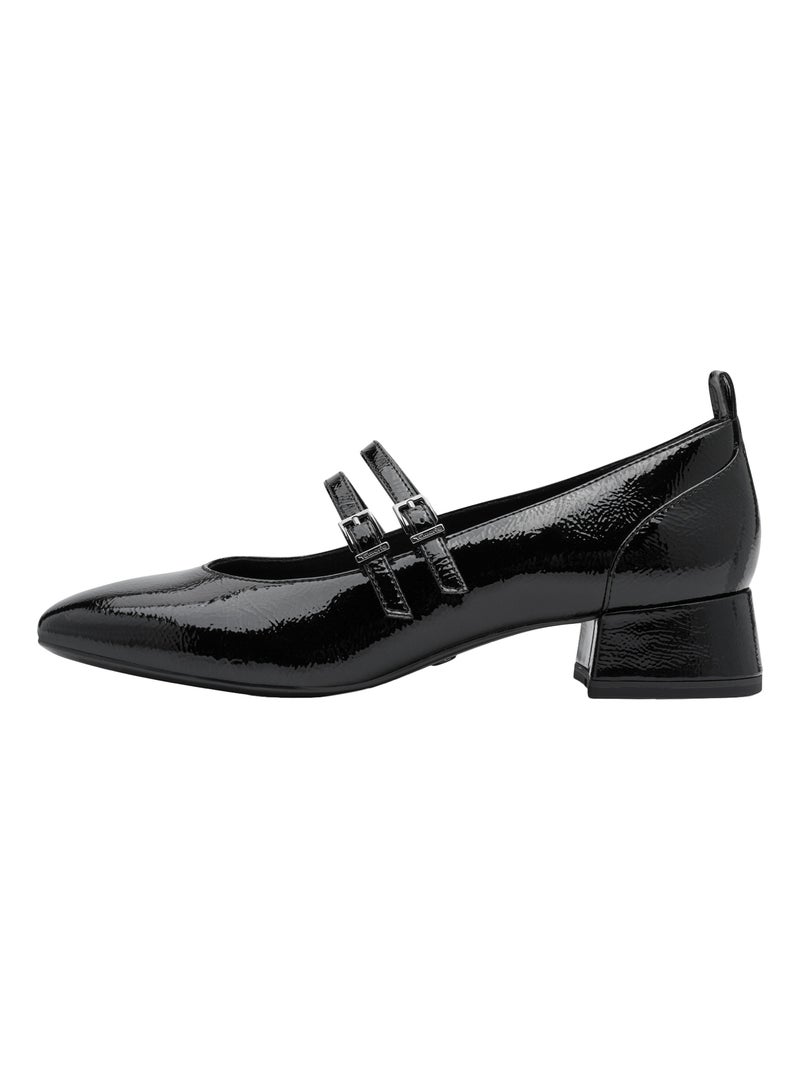 Escarpin À Linière À Brides Tamaris Noir - Kiabi