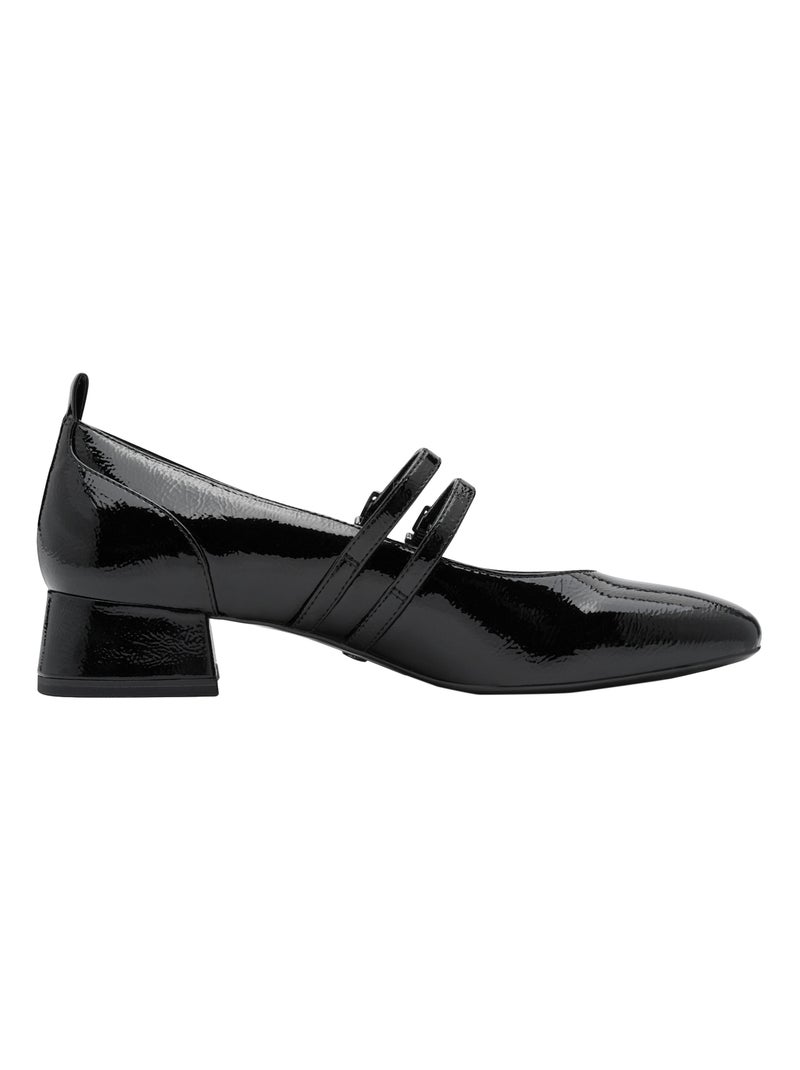 Escarpin À Linière À Brides Tamaris Noir - Kiabi
