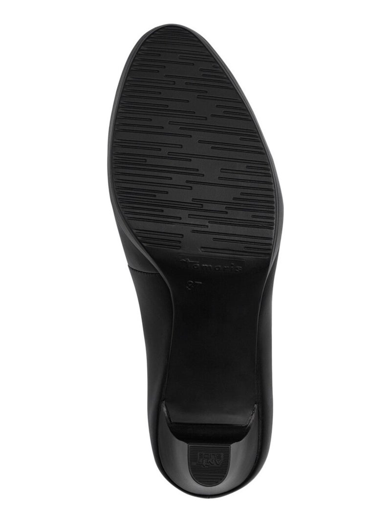 Escarpin à talon cuir Tamaris 1-22410 Noir - Kiabi