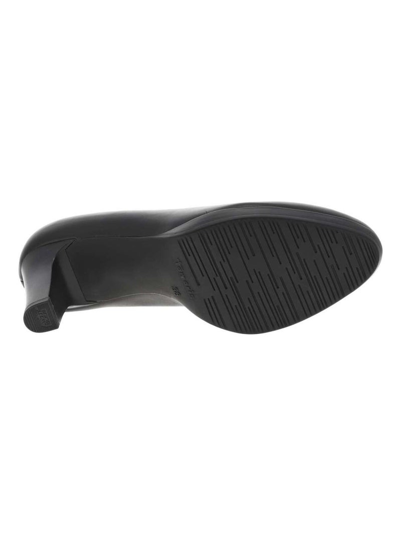 Escarpin à talon cuir Tamaris 1-22410 Noir - Kiabi