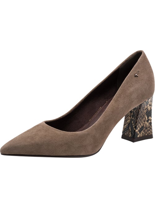 Escarpin à talon cuir tamaris - Kiabi