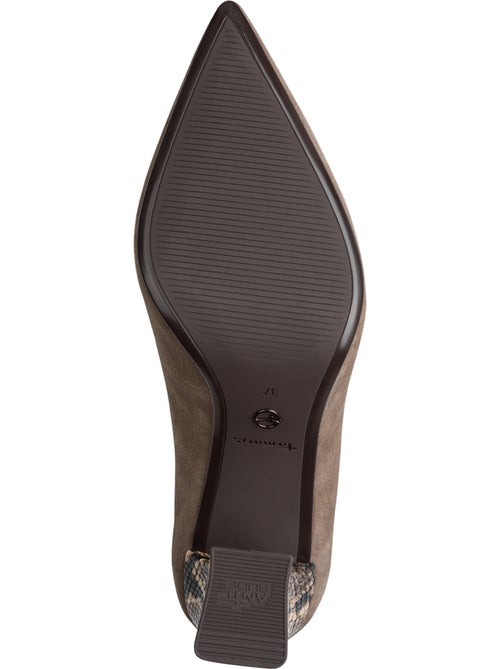 Escarpin à talon cuir tamaris - Kiabi