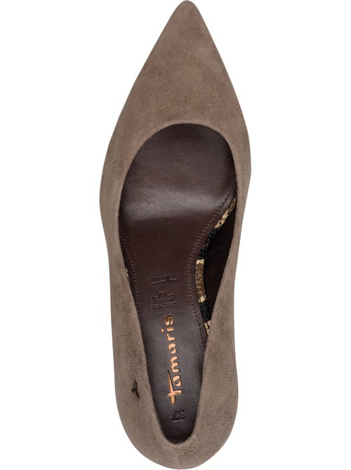 Escarpin à talon cuir tamaris - Kiabi