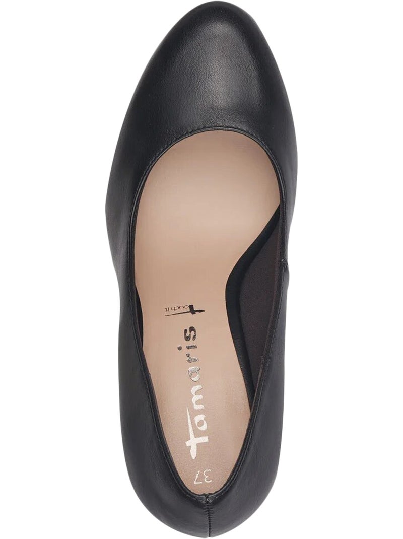 Escarpin à talon Tamaris Noir - Kiabi