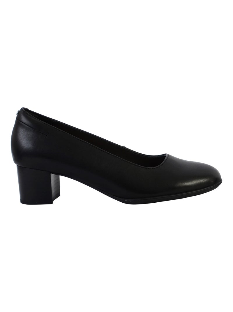 Escarpin Cuir Clarks Linnae Pump Noir - Kiabi