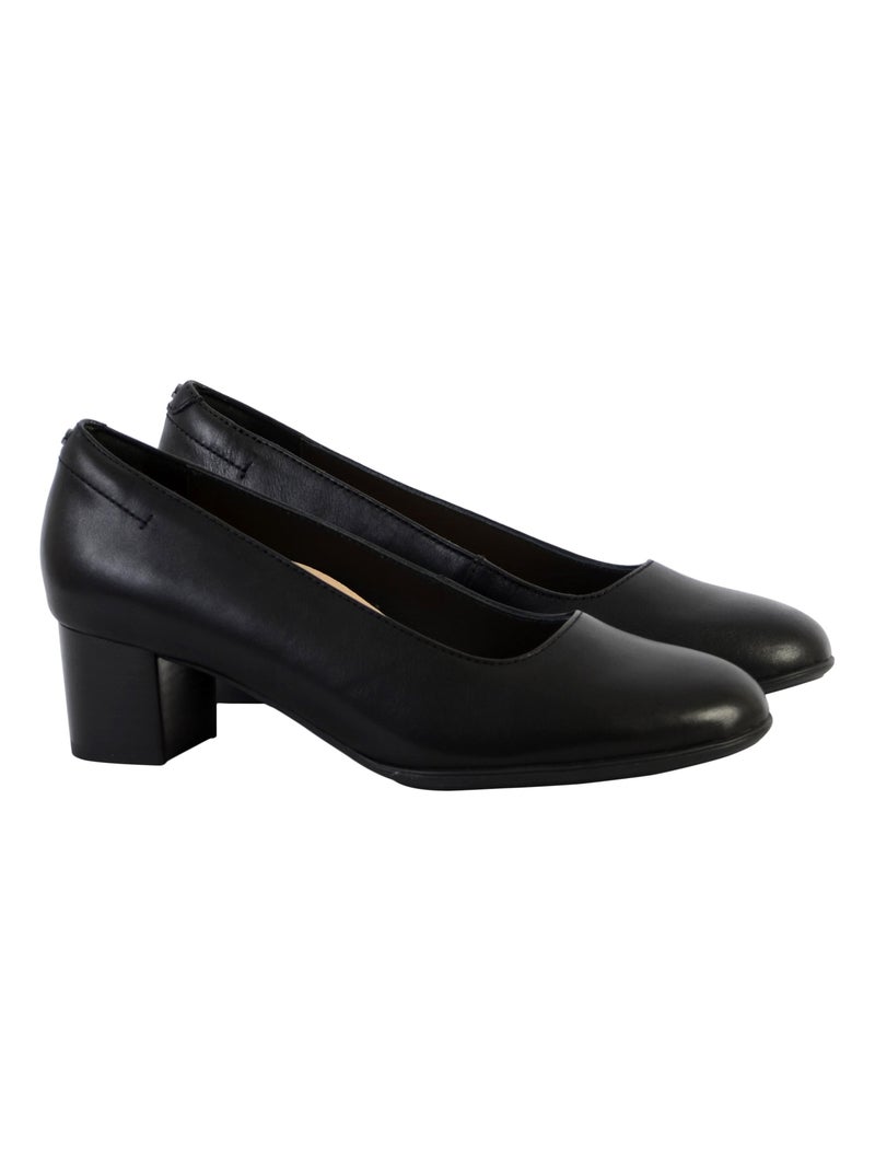 Escarpin Cuir Clarks Linnae Pump Noir - Kiabi
