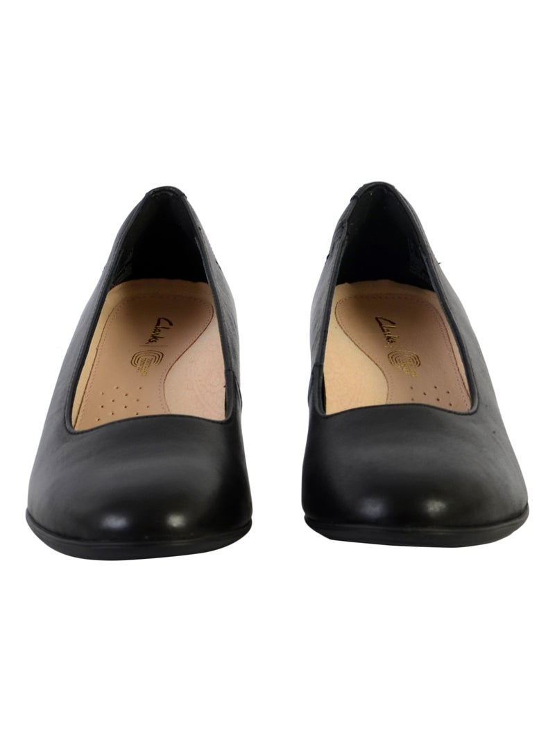 Escarpin Cuir Clarks Linnae Pump Noir - Kiabi