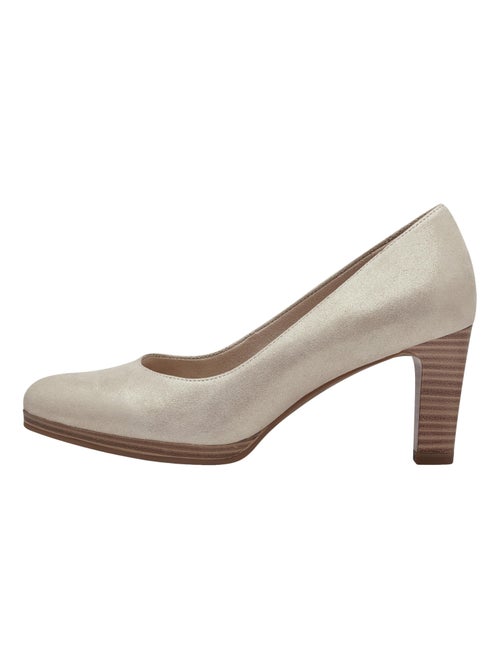 Escarpin Cuir Talon Tamaris - Kiabi